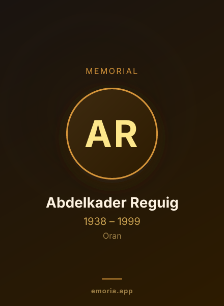 Memorial portrait of Abdelkader Reguig