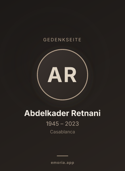 Gedenkportrait von Abdelkader Retnani