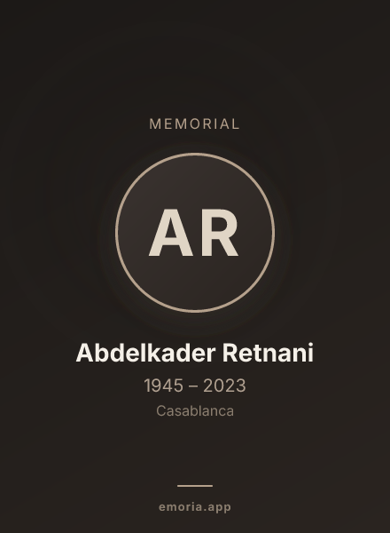 Memorial portrait of Abdelkader Retnani