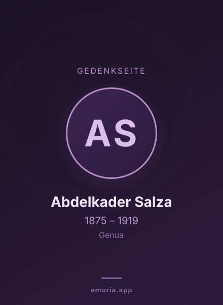 Gedenkportrait von Abdelkader Salza