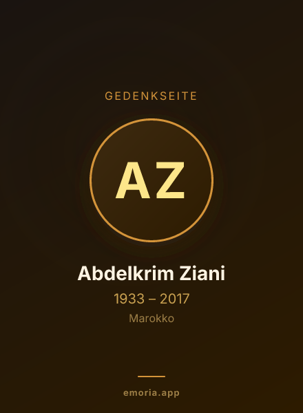 Gedenkportrait von Abdelkrim Ziani