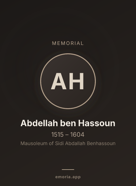 Memorial portrait of Abdellah ben Hassoun