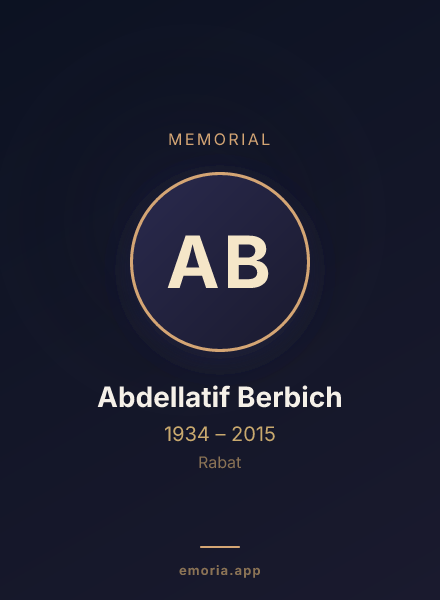 Memorial portrait of Abdellatif Berbich