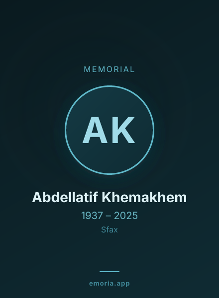 Memorial portrait of Abdellatif Khemakhem
