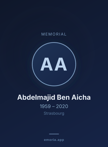 Memorial portrait of Abdelmajid Ben Aicha