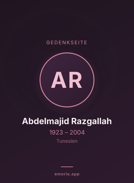 Gedenkportrait von Abdelmajid Razgallah