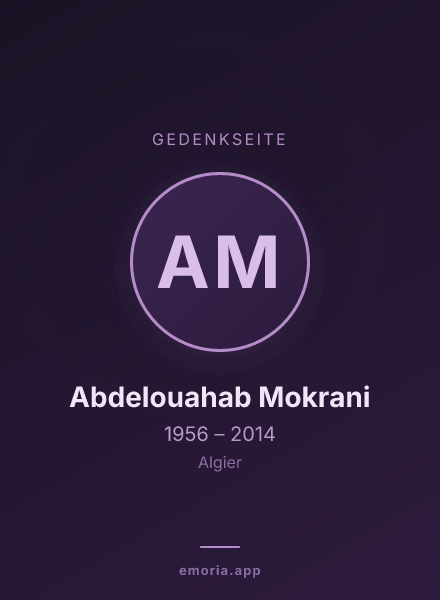 Gedenkportrait von Abdelouahab Mokrani