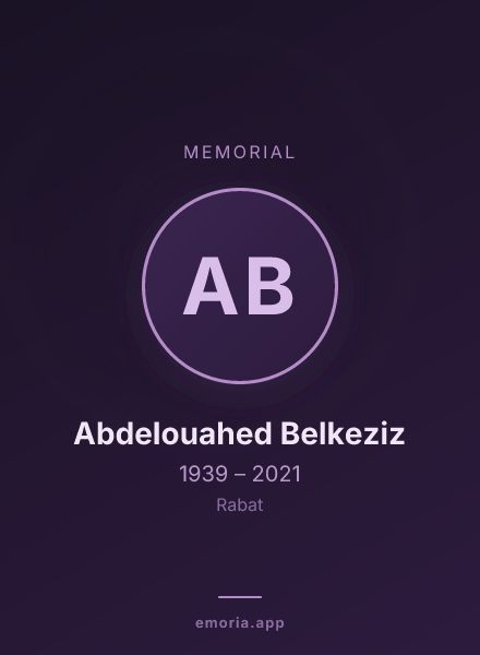 Memorial portrait of Abdelouahed Belkeziz
