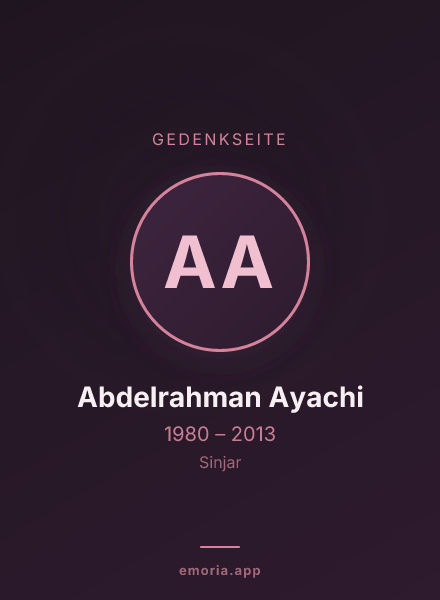 Gedenkportrait von Abdelrahman Ayachi