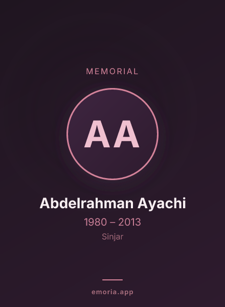 Memorial portrait of Abdelrahman Ayachi