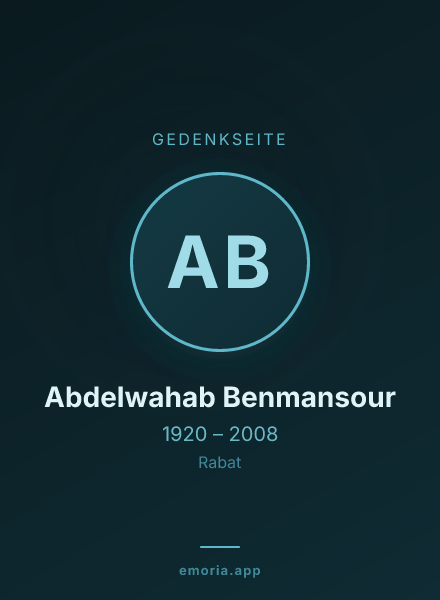 Gedenkportrait von Abdelwahab Benmansour