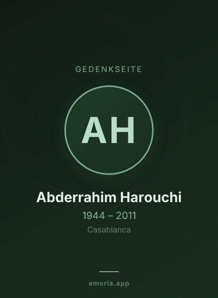 Gedenkportrait von Abderrahim Harouchi