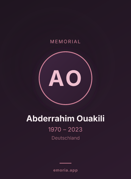 Memorial portrait of Abderrahim Ouakili