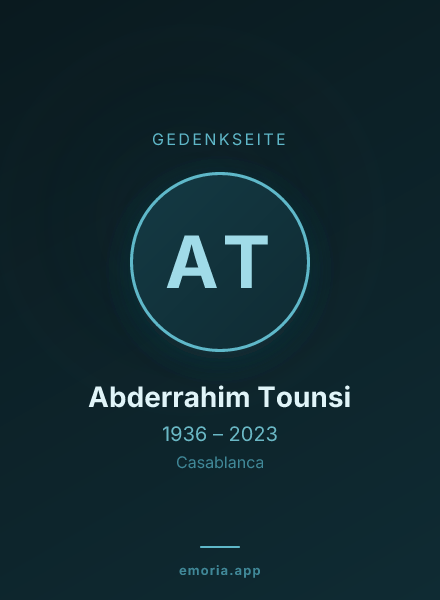 Gedenkportrait von Abderrahim Tounsi