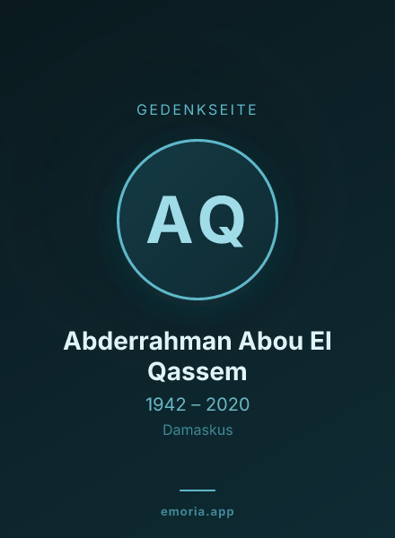 Gedenkportrait von Abderrahman Abou El Qassem