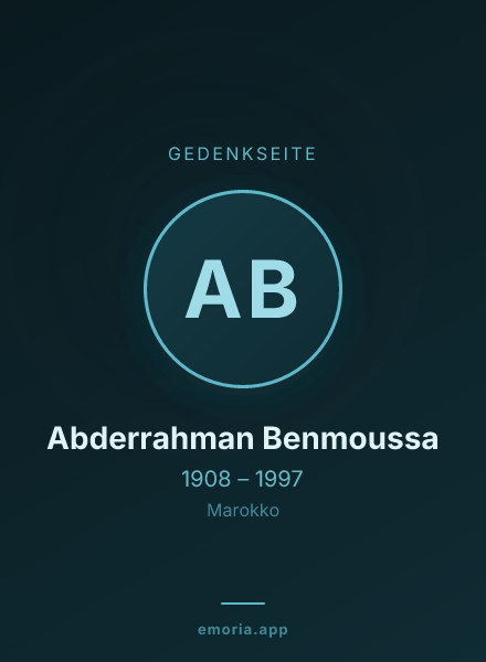 Gedenkportrait von Abderrahman Benmoussa