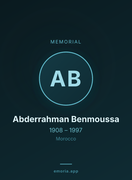 Memorial portrait of Abderrahman Benmoussa