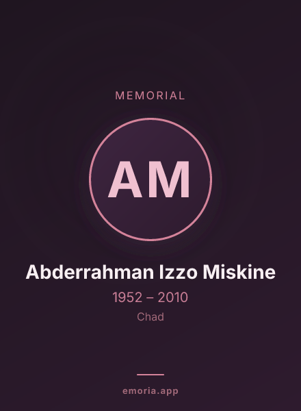 Memorial portrait of Abderrahman Izzo Miskine