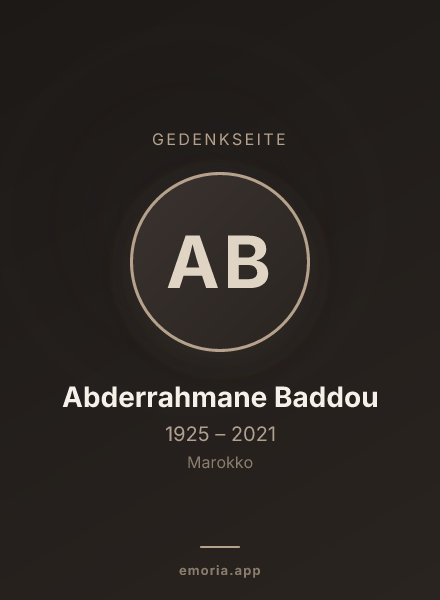 Gedenkportrait von Abderrahmane Baddou