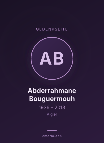 Gedenkportrait von Abderrahmane Bouguermouh