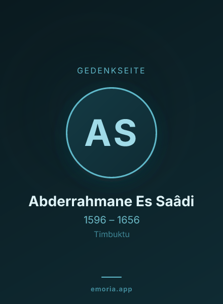 Gedenkportrait von Abderrahmane Es Saâdi