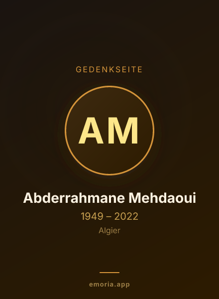 Gedenkportrait von Abderrahmane Mehdaoui