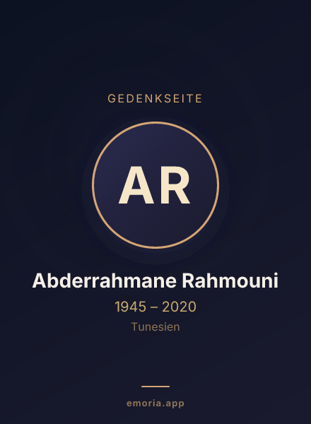 Gedenkportrait von Abderrahmane Rahmouni