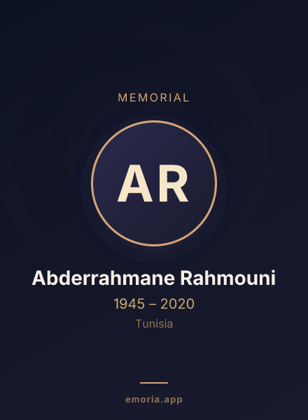 Memorial portrait of Abderrahmane Rahmouni