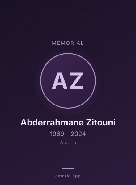 Memorial portrait of Abderrahmane Zitouni