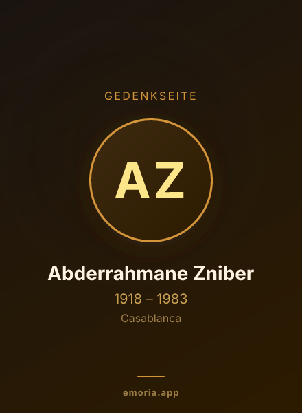 Gedenkportrait von Abderrahmane Zniber
