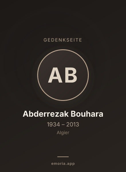 Gedenkportrait von Abderrezak Bouhara