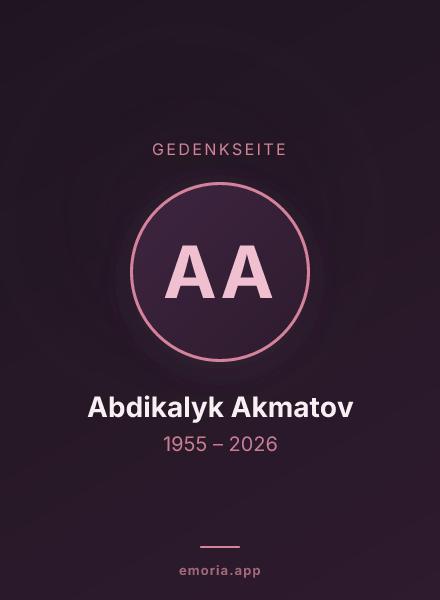Gedenkportrait von Abdikalyk Akmatov