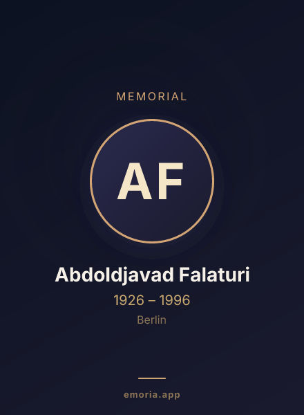 Memorial portrait of Abdoldjavad Falaturi