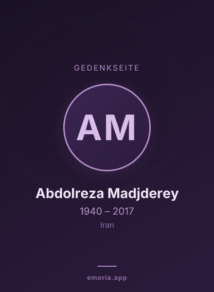 Gedenkportrait von Abdolreza Madjderey