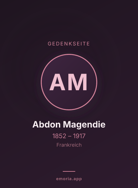 Gedenkportrait von Abdon Magendie