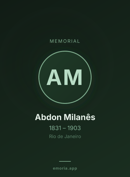 Memorial portrait of Abdon Milanês