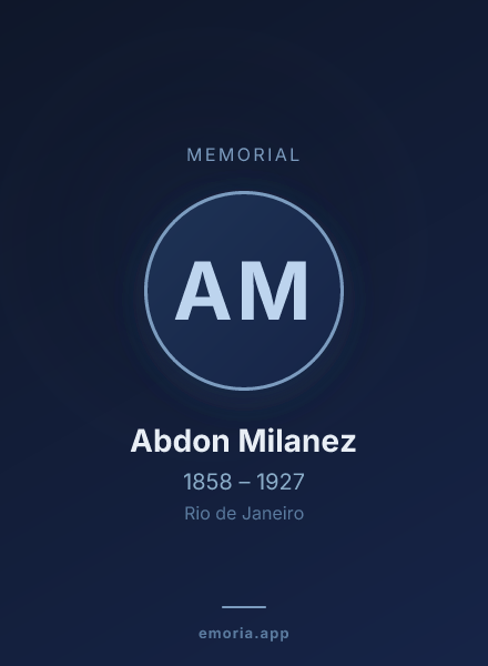 Memorial portrait of Abdon Milanez