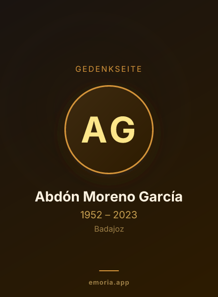 Gedenkportrait von Abdón Moreno García