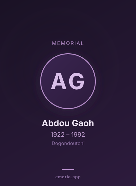 Memorial portrait of Abdou Gaoh