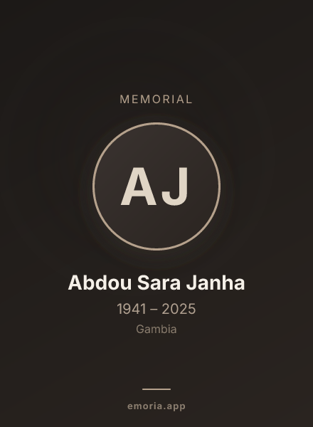 Memorial portrait of Abdou Sara Janha