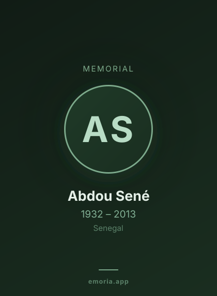 Memorial portrait of Abdou Sené
