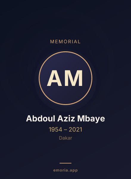 Memorial portrait of Abdoul Aziz Mbaye