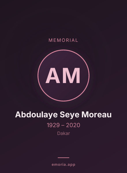 Memorial portrait of Abdoulaye Seye Moreau