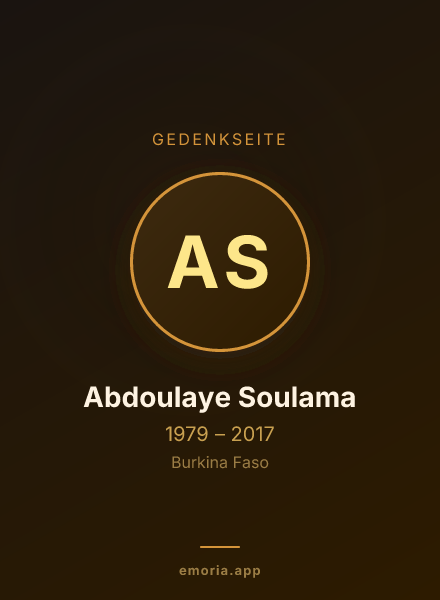 Gedenkportrait von Abdoulaye Soulama