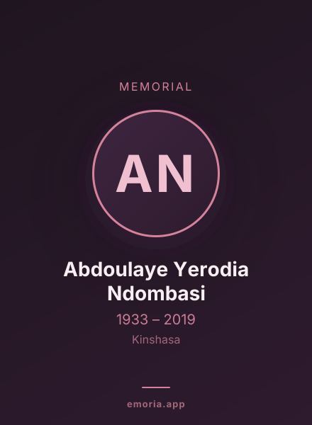 Memorial portrait of Abdoulaye Yerodia Ndombasi