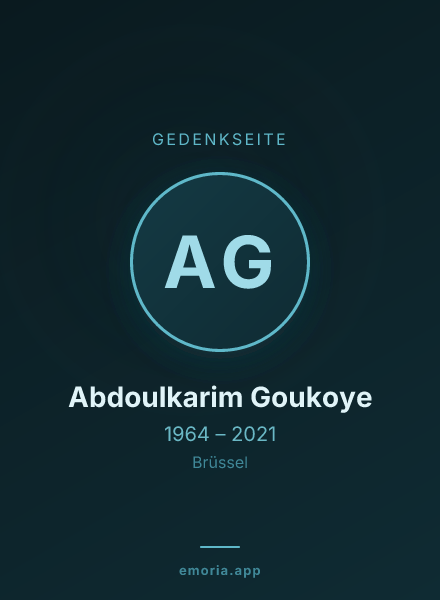 Gedenkportrait von Abdoulkarim Goukoye