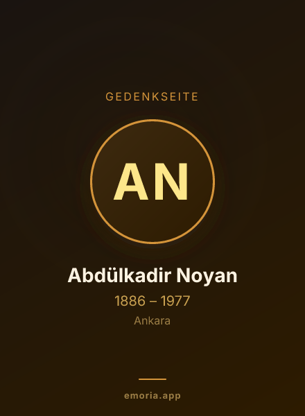 Gedenkportrait von Abdülkadir Noyan