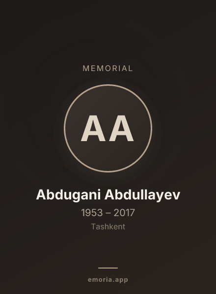 Memorial portrait of Abdugani Abdullayev