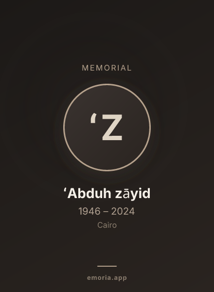 Memorial portrait of ʻAbduh zāyid