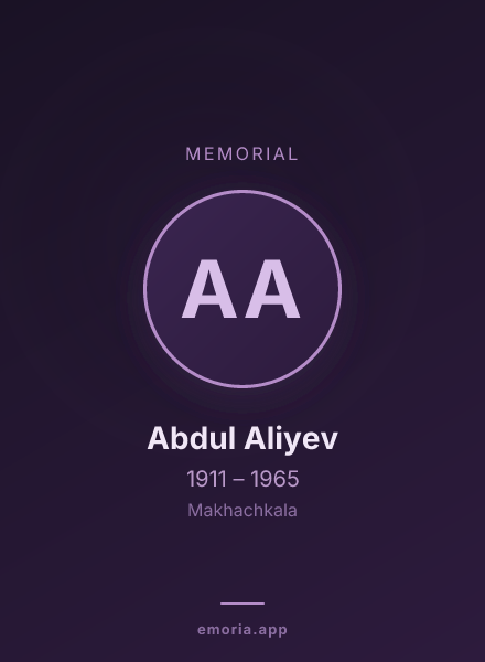 Memorial portrait of Abdul Aliyev